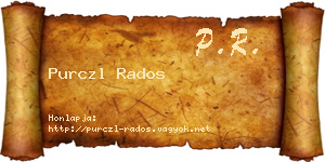Purczl Rados névjegykártya